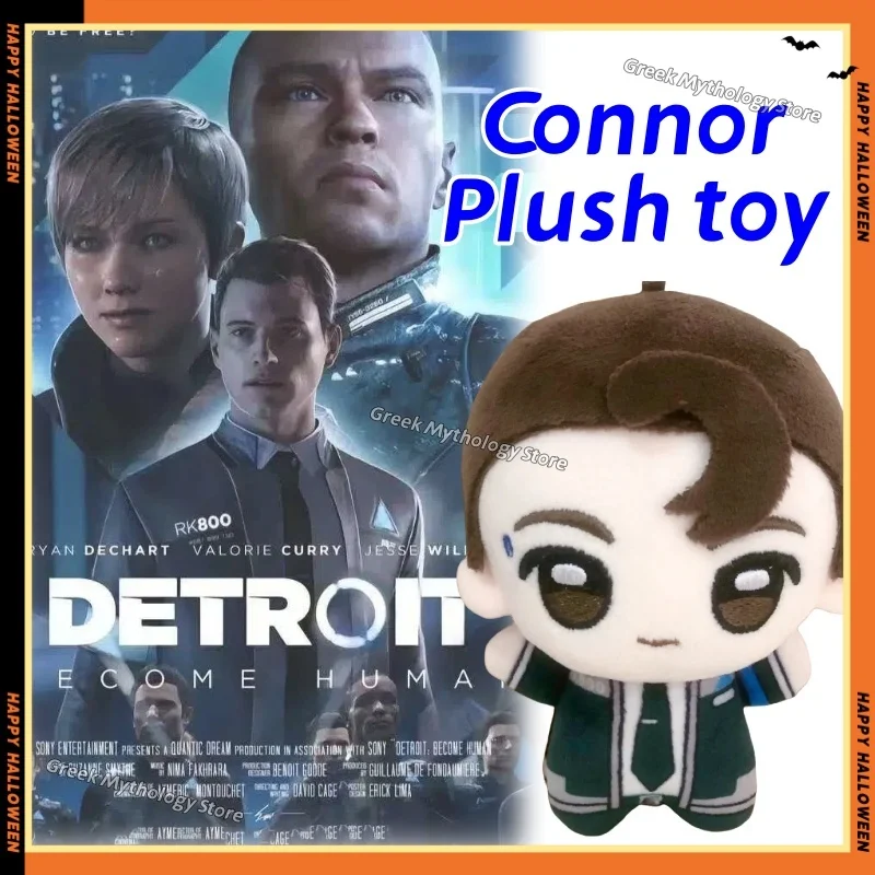 Nuevo Juguete de Peluche de Detroit: Become Human, Muñeco de Peluche de 10 cm, Dibujos Animados, Lindo y Suave, Connor, Juguetes de Peluche, Decoración de Habitación, Regalo para Niños