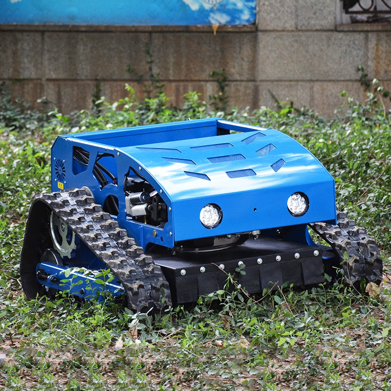 High Quality CE Certified Electric Lawn Mower Remote Control Robot With Track Type Brush Cutter 4-Stroke For DIY Grading