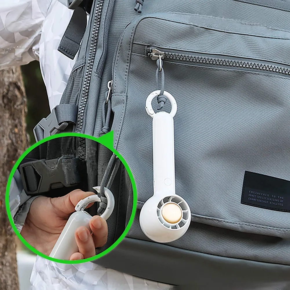 مروحة صغيرة محمولة باليد مع بطارية USB قابلة لإعادة الشحن ، مروحة يدوية شخصية صغيرة للداخل والخارج ، بيضاء