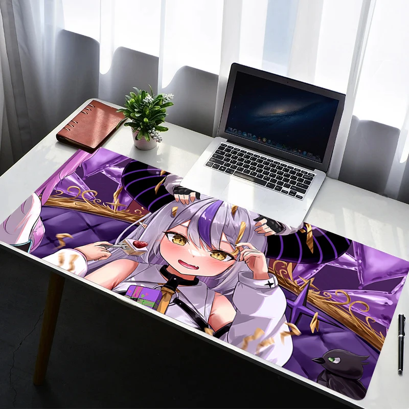 

Mouse Pad Laptop Rubber Extended Desktop Mat Computer Gamer HD Mousepad Hololive La Darknesss PC Gaming Accessories Keyboard Pad