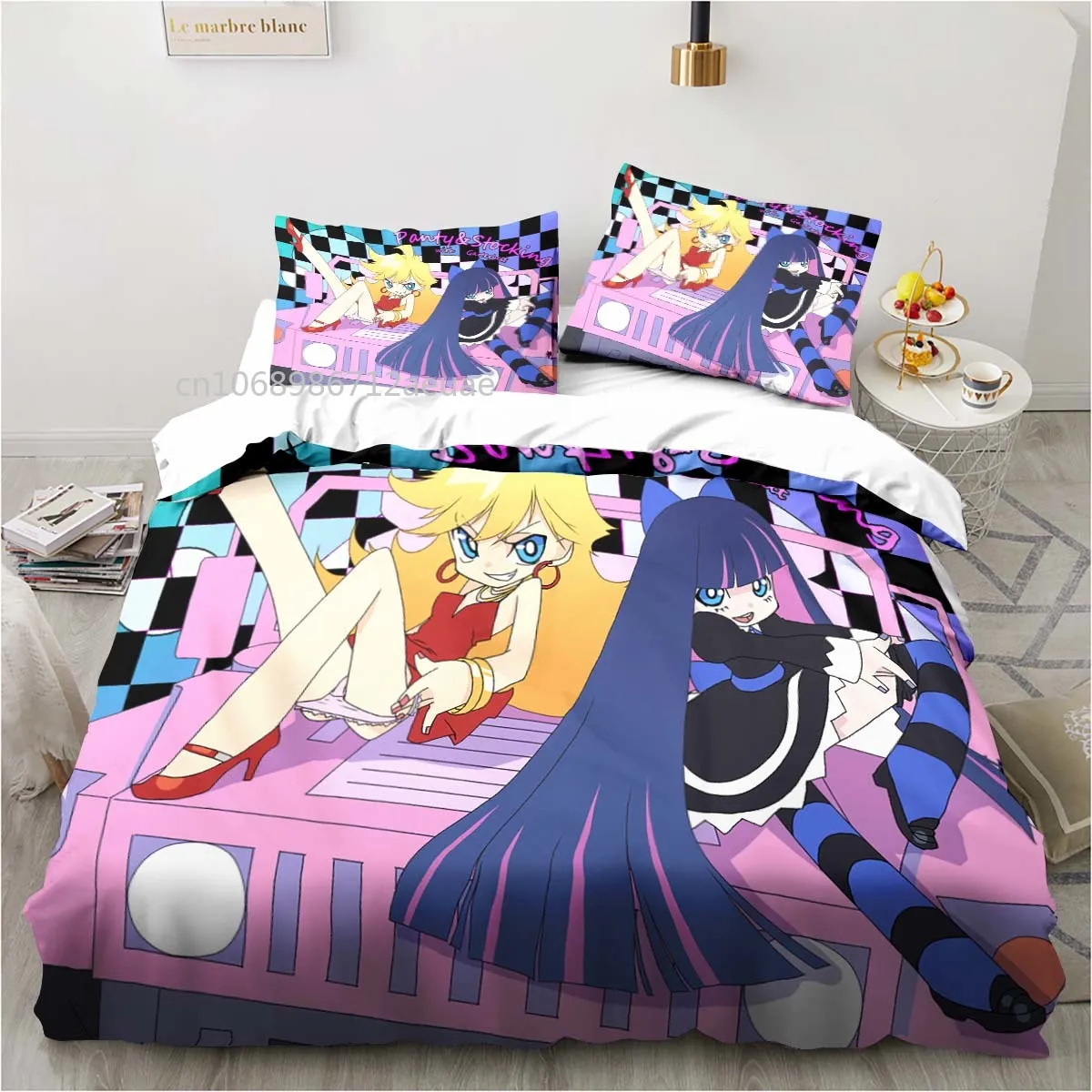 

Panty Stocking with Garterbelt All Season Twin Bedding Set 3 Piece Comforter Set Bed Duvet Cover Double King Comforter Cover