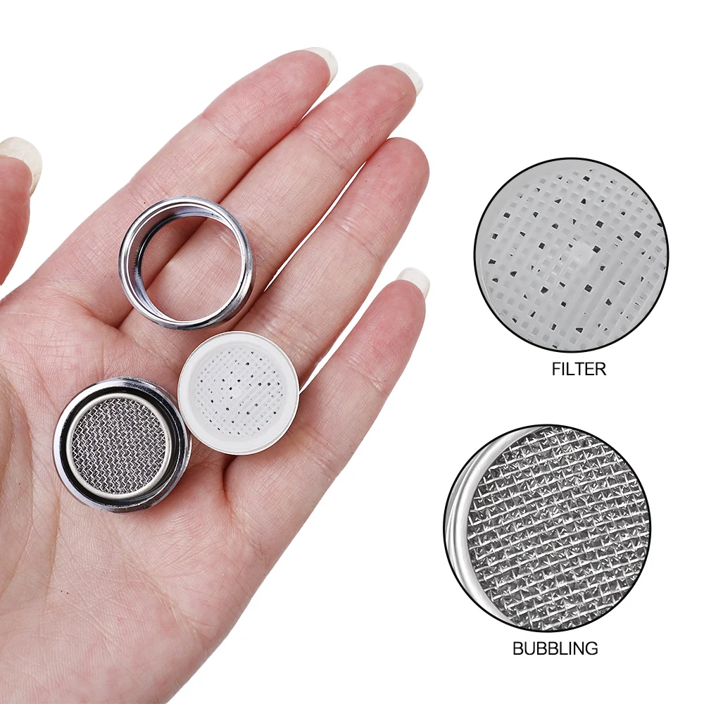 1/5PCS Replaceable Faucet Aerator Water Saving Tap Filter Mixed Nozzle M24 24mm Thread Bathroom Faucet Bubbler Bathroom Parts