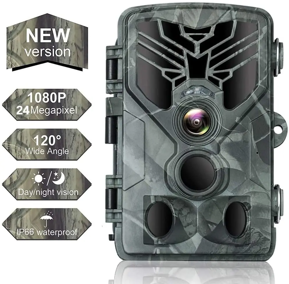 Wildlife Camera  1080P Trail Game Cam  Night Vision Waterproof Wildlife Monitor for Scouting Hunting 120 Detecting Range IP66