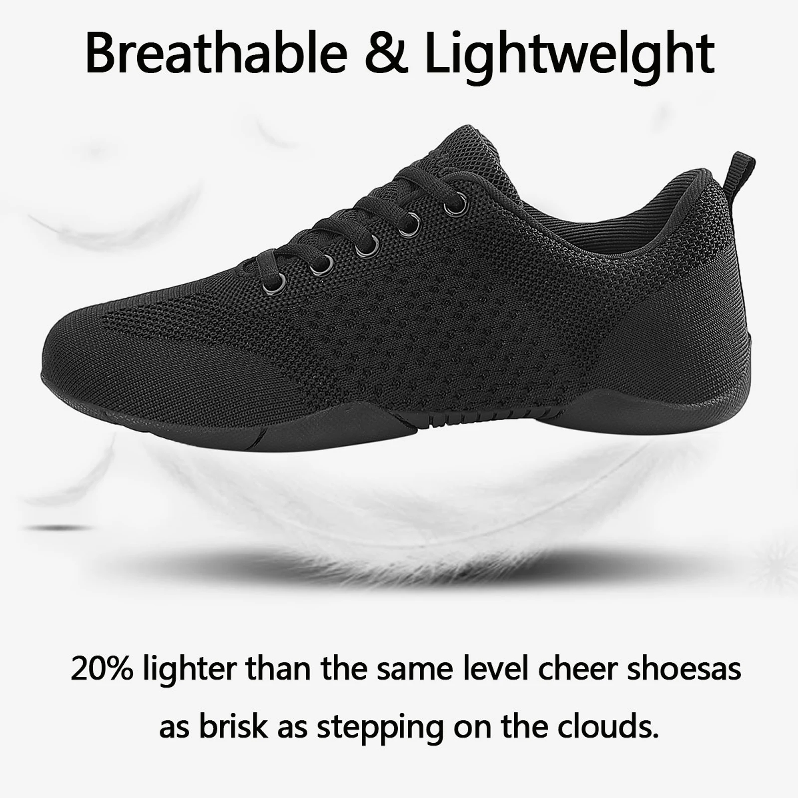852 Atmungsaktive Mesh-Aerobic-Schuhe für Damen, leichte Cheerleading-Sneaker, rutschfeste Sohle, Tanz-Trainingsschuhe für Jugendliche und Mädchen – Detail 7
