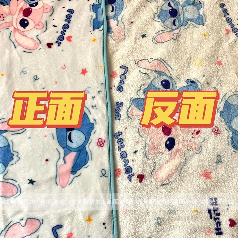 ディズニー漫画リロ&スティッチプリントスローブランケットステッチフランネル昼寝ブランケットソフト暖かいベッドブランケット枕カバーベッドカバーギフト