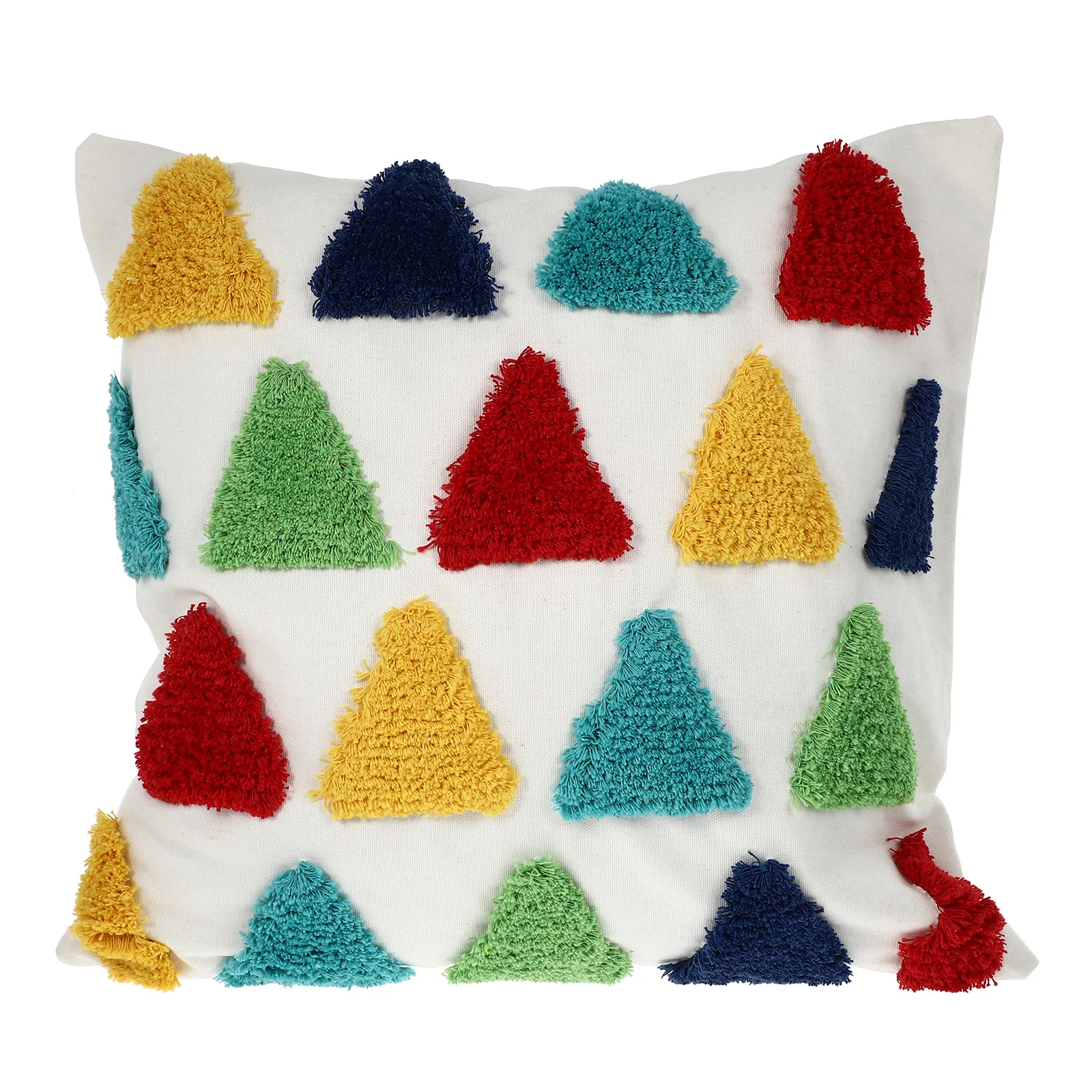 

Rainbow Decorative Canvas Pillow Cover Embroidery Pattern Cushion Case for Sofa Bedroom Living Room Car Home Pillow Protector