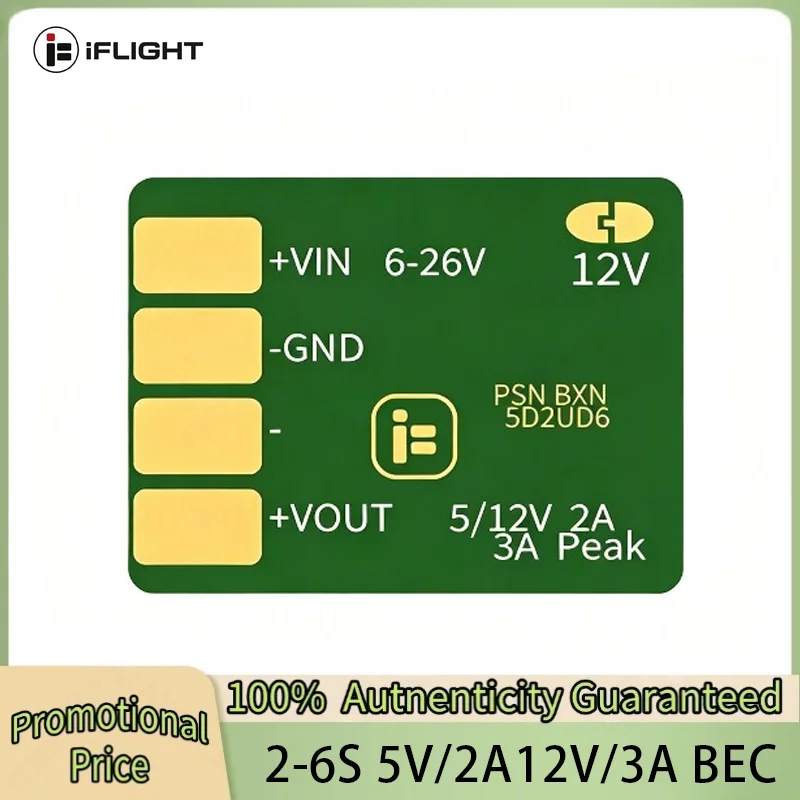 4pcs IFlight Mirco 2-6S BEC Voltage Regulator Module 5V/12V Output / 5V-36V Input Step-down Switch Mode for FPV Racing Drone  10
