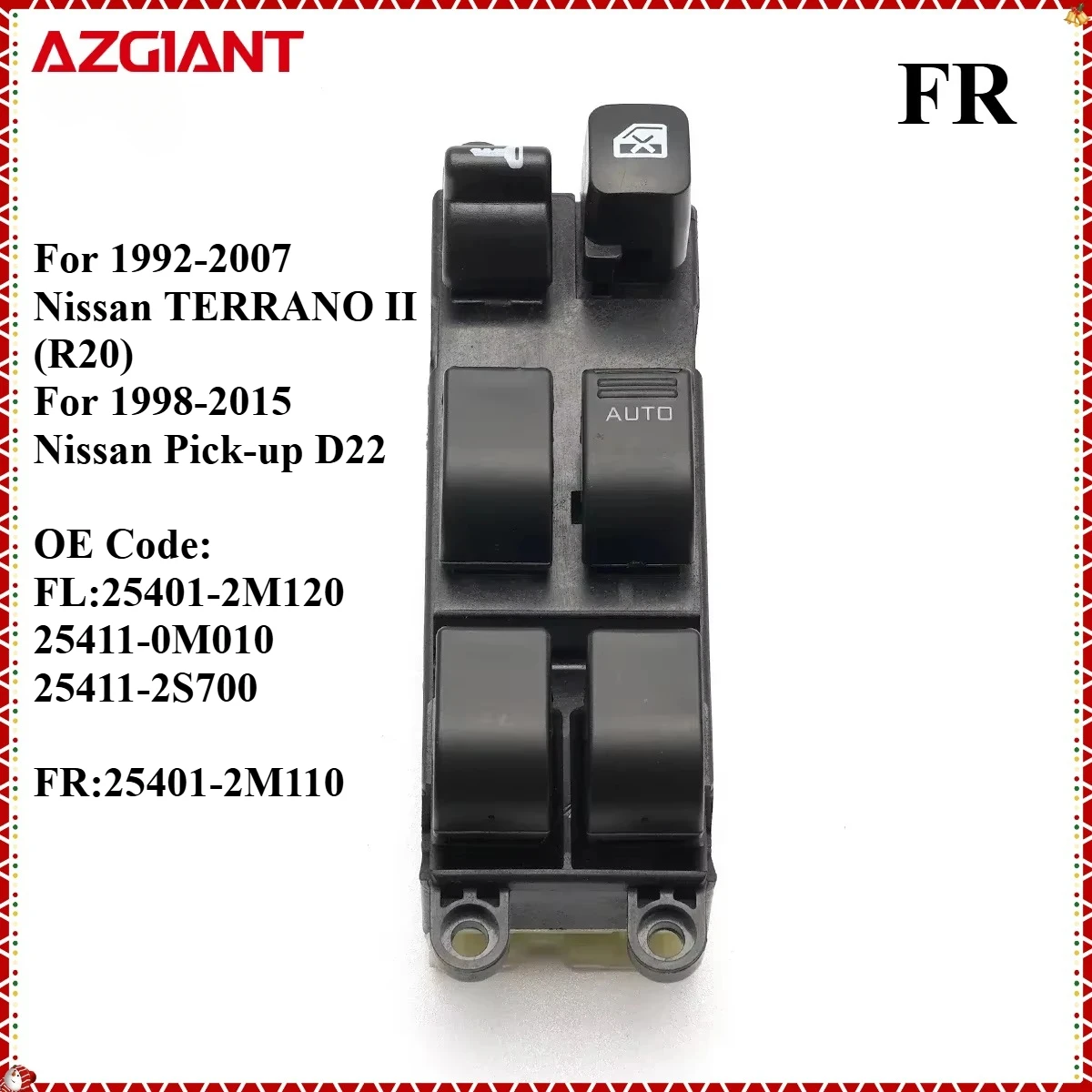 

For Nissan 1992-2007 TERRANO II (R20) 1998-2015 Pick-up D22 Electric Glass Controller Switch Driver Side Power Window Regulator