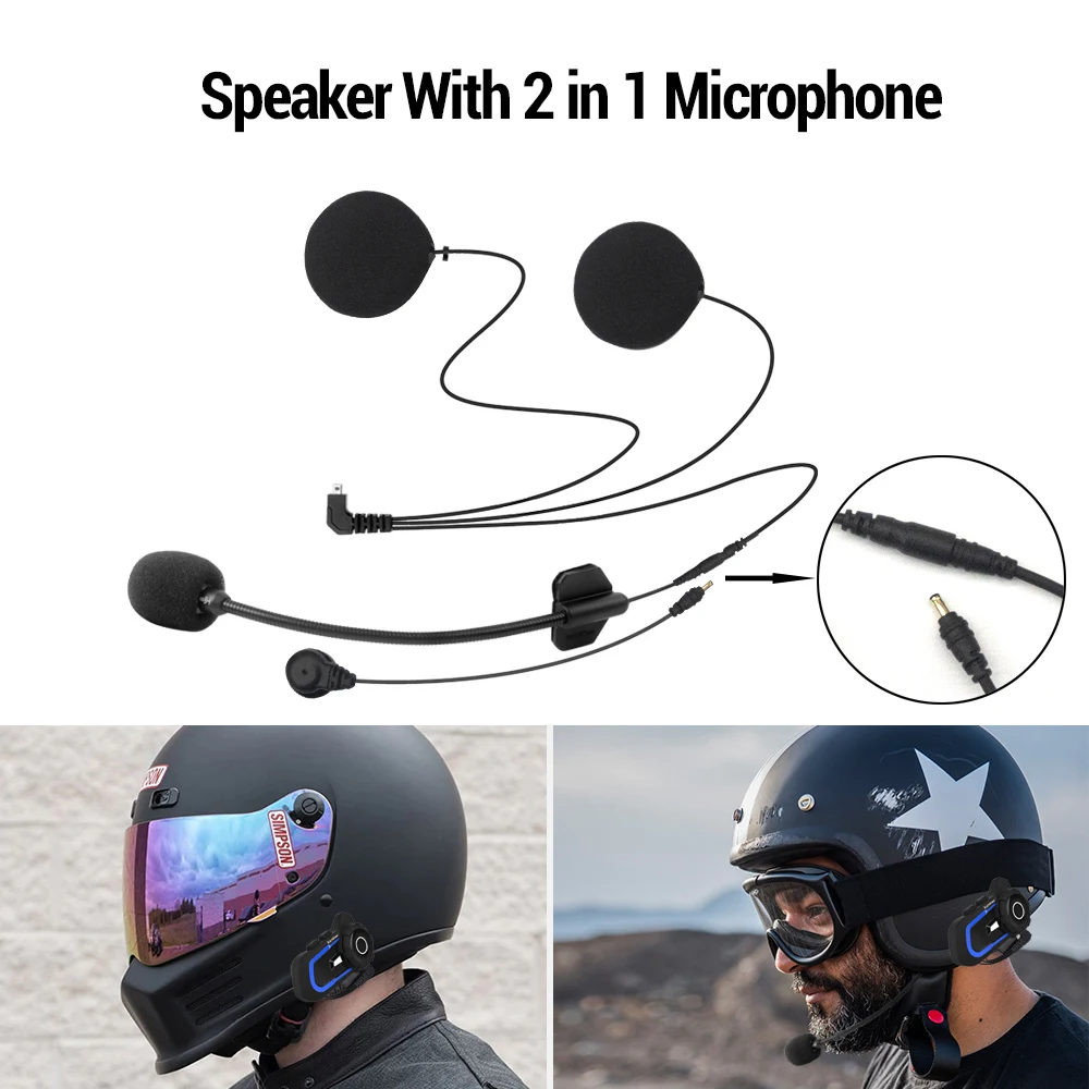 2 in 1 Wireless Motorcycle Intercom Helmet Earphone With BT IP65 Waterproof FM Radio and Wifi S2 for Ultimate Riding Experience