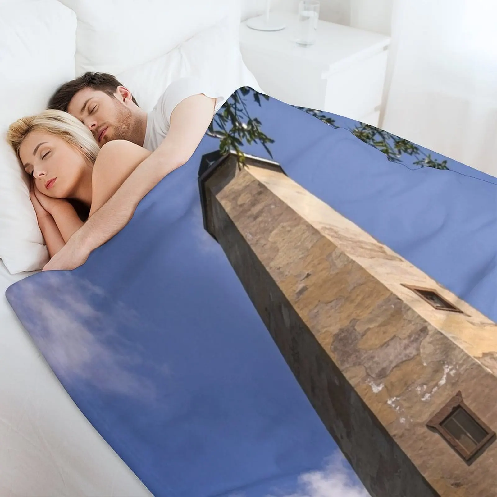 منارة بالدي القديمة 2 رمي بطانية سرير ناعمة مزخرفة بوزن بطانيات كبيرة #4