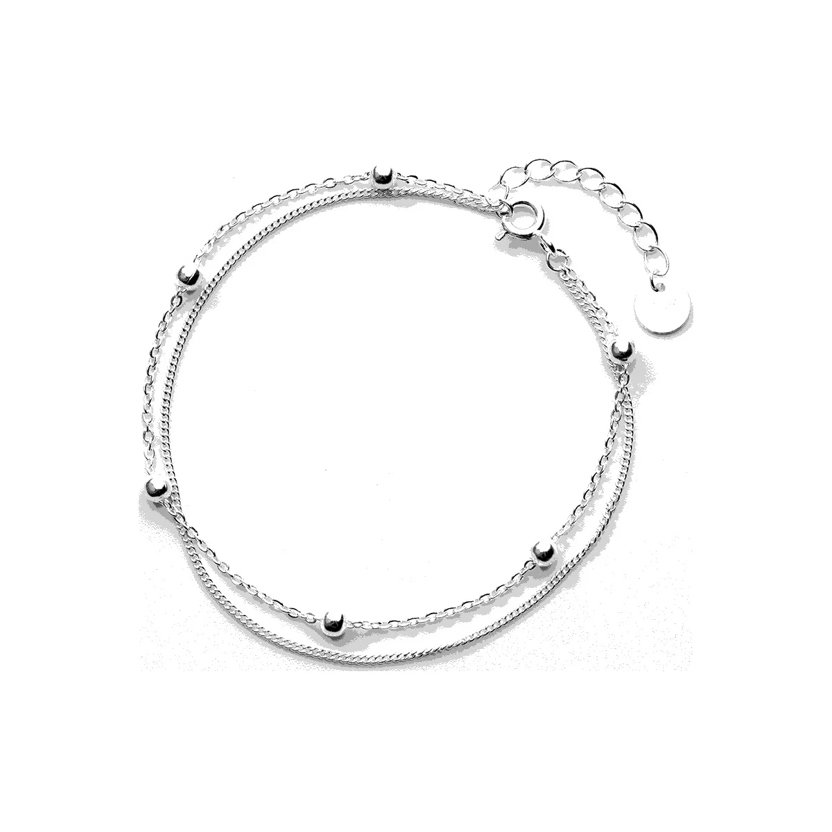 Modian Fashion Simple Beads Line Chain Bracelets For Women 100% 925 Sterling Silver Classic Charm Bracelet  S925 Silver Jewelry