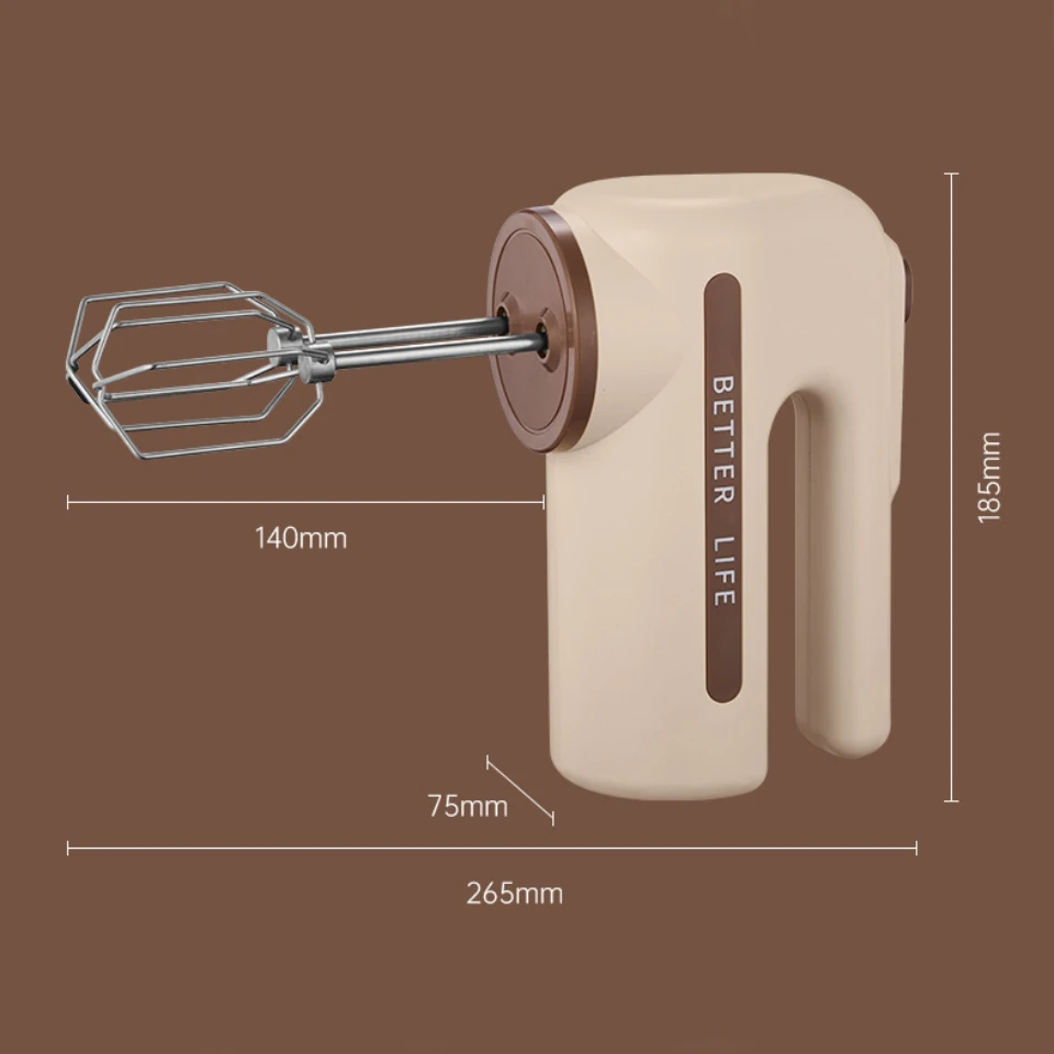 Electric Handheld Egg Beater, Wireless Charging, Dual Head, Multi-stage, Multifunctional Mixer, ElectricHand Mixer