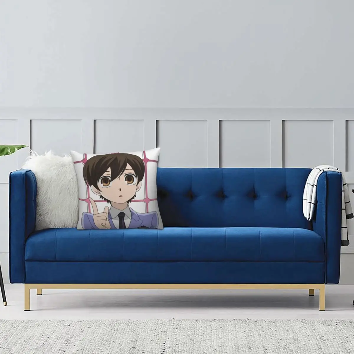 Anime Ouran High School Host Club Square Pillowcase Pillow Cover Cushion Zip Decorative Comfort Throw Pillow for Home Bedroom