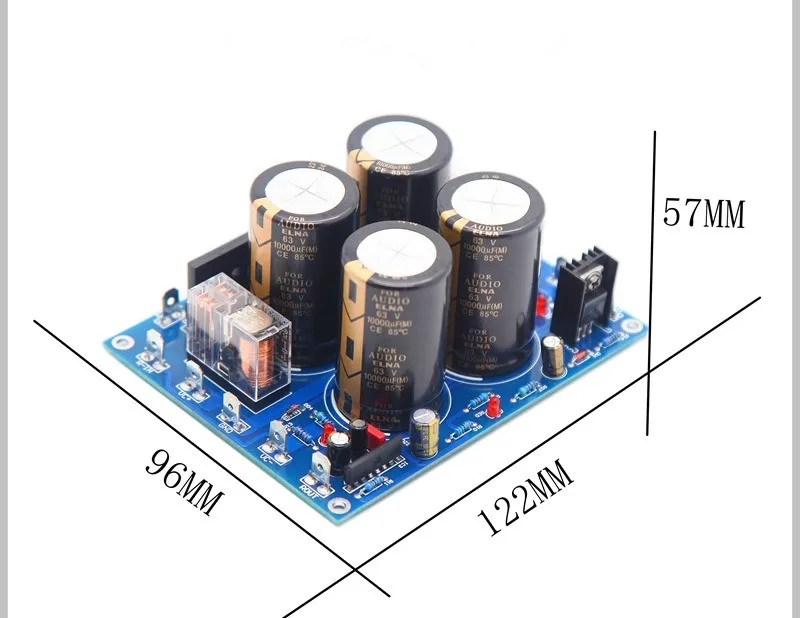 Scheda filtro raddrizzatore di alimentazione indipendente a 2 vie 63V 10000uF con protezione a tromba per amplificatore Audio fai da te