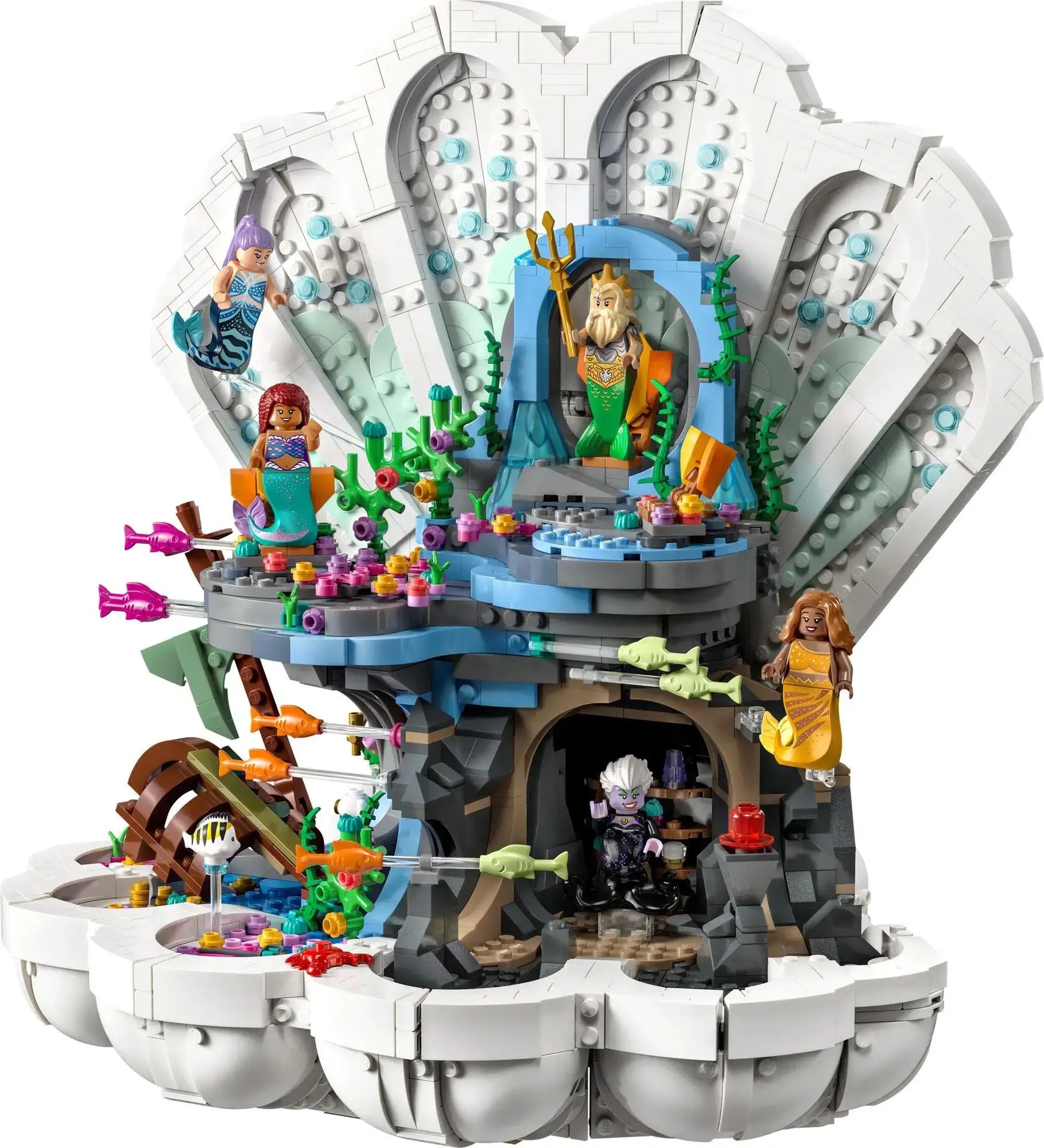 Princess Mermaid Royal Clamshell Underwater Palace Dream Castle Building Blocks Building Toy Girls Gift 43225