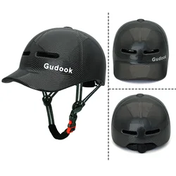 Unisex Carbon Fiber Pattern Baseball Cap, Styling Motocicleta Capacete, Ciclismo Skate, Patinação, Esportes, Personalidade