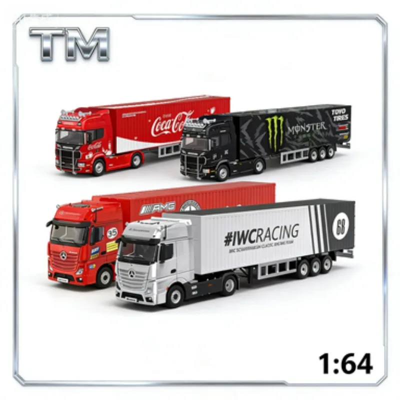 

TM 1:64 Scania S730 highway trailer, container transport vehicle, die-cast alloy model, boys' gift, adult collection model.