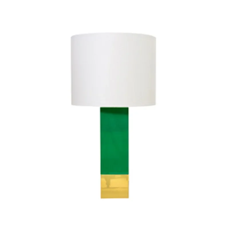 

Modern light luxury titanium bright wood table lamp hotel bedside table lamp