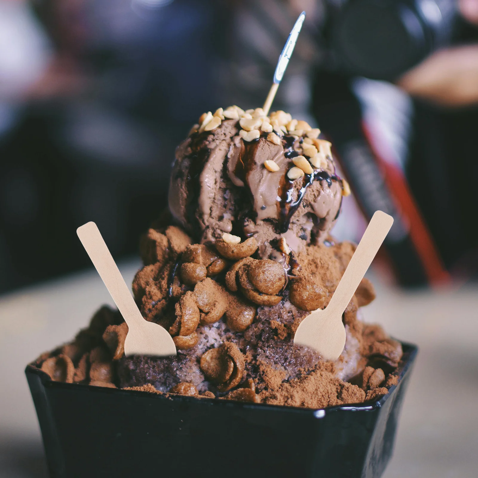 

300pcs Disposable Wooden Spoons Mini Tasting Spoon For Ice Cream Dessert Cake Appetizers Food Safe Smooth Splinter-Free Bulk