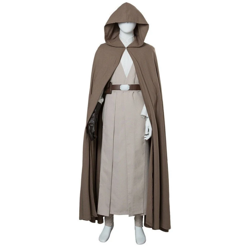 

2025 Halloween Luke Skywalker Cosplay Costume The Last Jedi Luke's Uniform Set Jedi Master Stage Costumes Carnival Party
