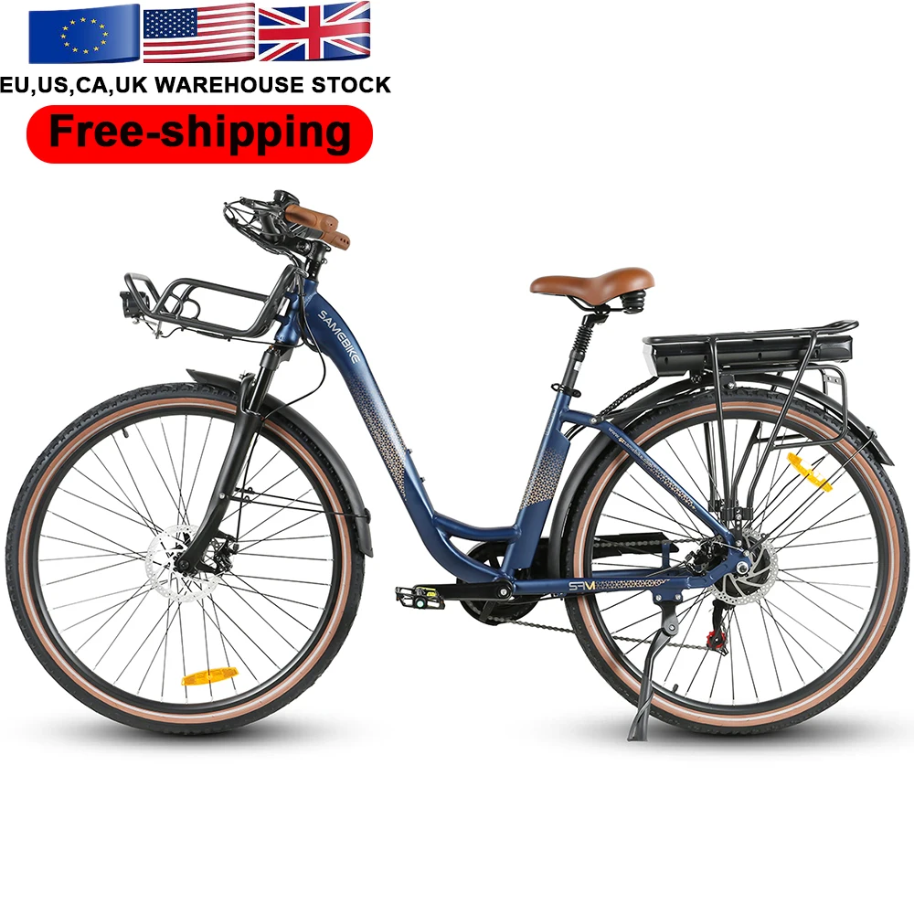 EU stock SAMEBIKE 28 inch 7S 36V 13AH 500w non-folding city ebike electric road bike