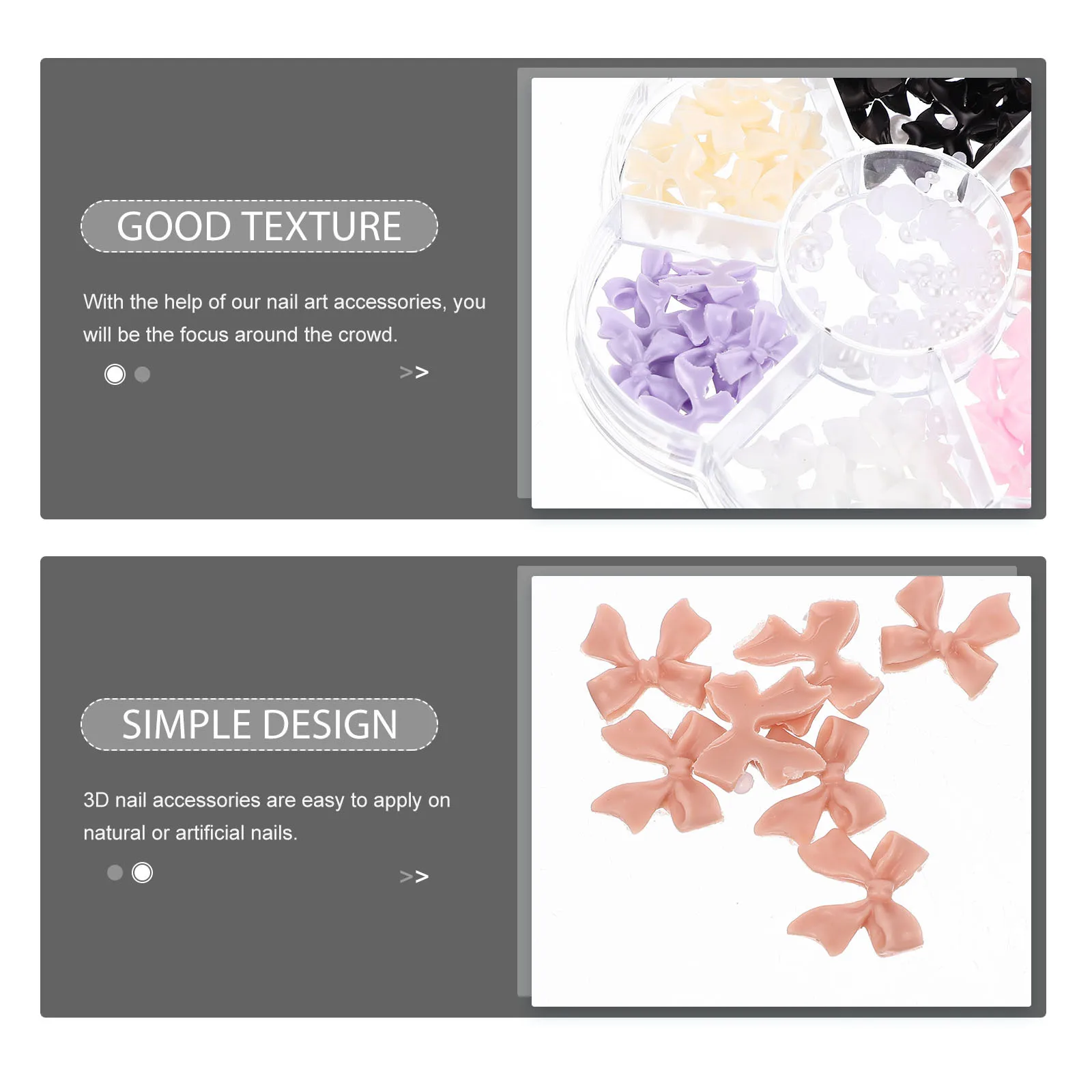 

Decals Bowknot Pearl 3D Manicure Accessories Diy Art Decoration Vivid Color Lightweight Durable Nail Gems Nail Art