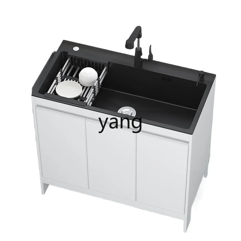 L'm stainless steel sink large single slot integrated balcony floor-to-ceiling space aluminum cabinet combination