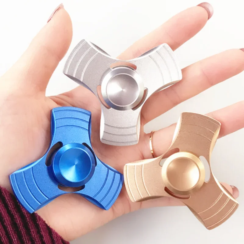 Hợp Kim Nhôm Tay Spinner Trefoil Ngón Tay Spinner Tất Cả Kim Loại Giải Fidget Spinner Con Quay Trò Chơi Giảm Stress Đồ Chơi Trẻ Em Quà Tặng