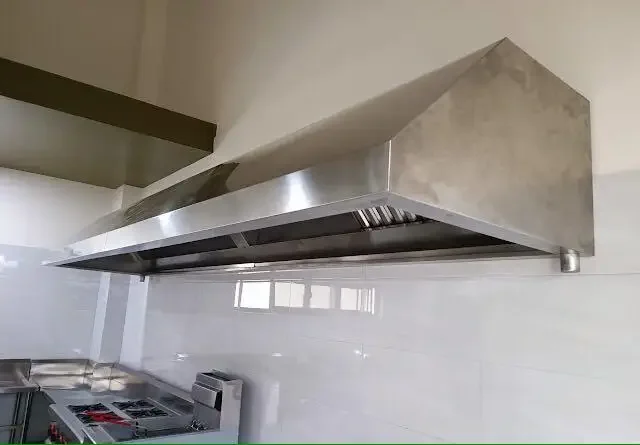 for 3.6 meter 12 feet long Industrial Kitchen Exhaust Hood With Filter Strainer Stainless Steel Hood extractor