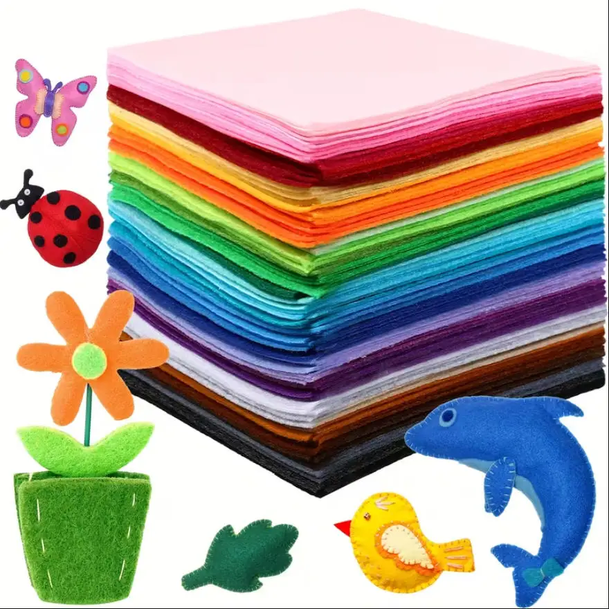 Felt Cloth Non-Woven Fabric Handmade DIY Materials Diverse Colors Soft Felt Sheets Handmade Felt Sheets Patchwork Fabrics Sewing image 6