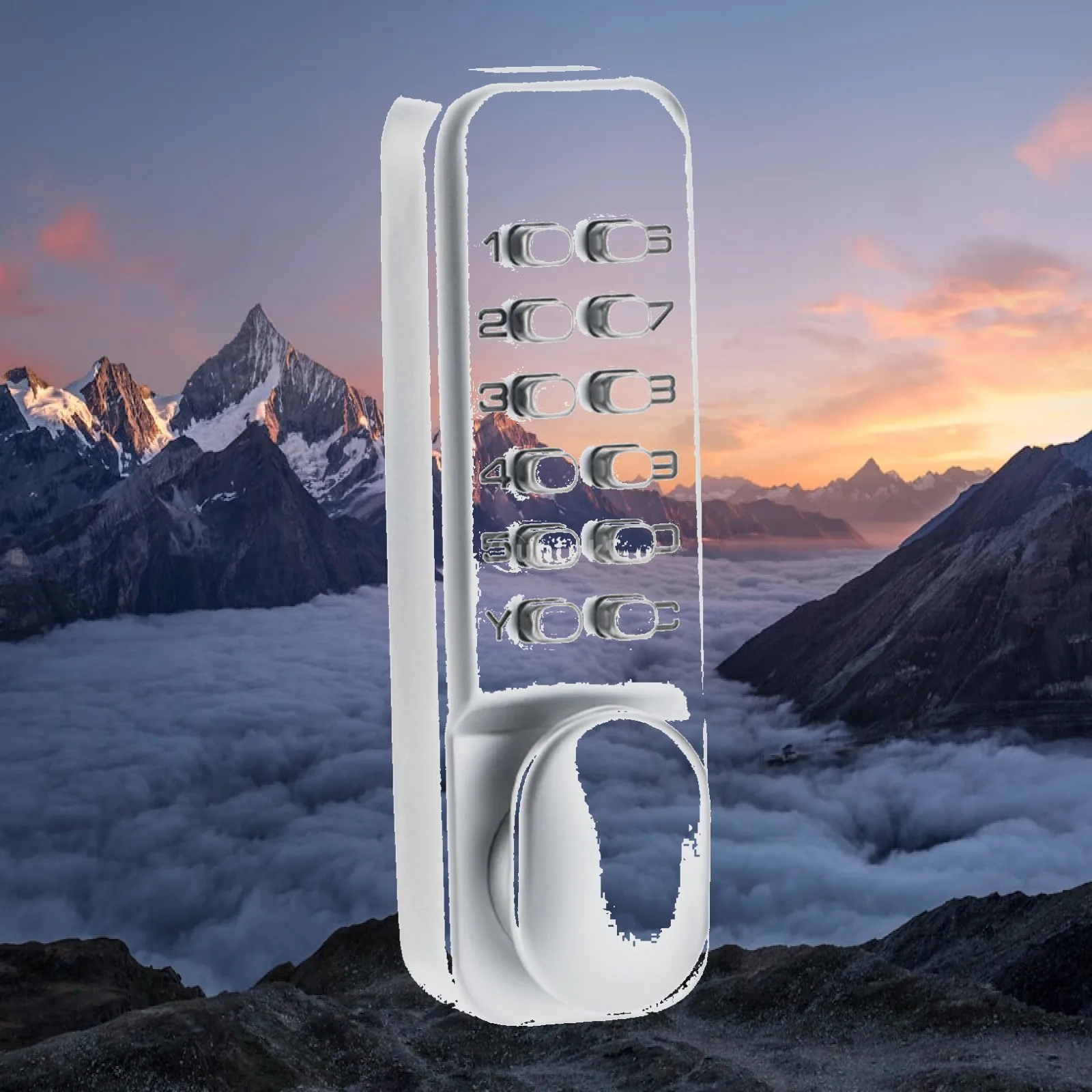 

Mechanical Door Lock Easy Install Heavy Duty Keyless Handle Push Button Lock for Hotel Office Bedroom