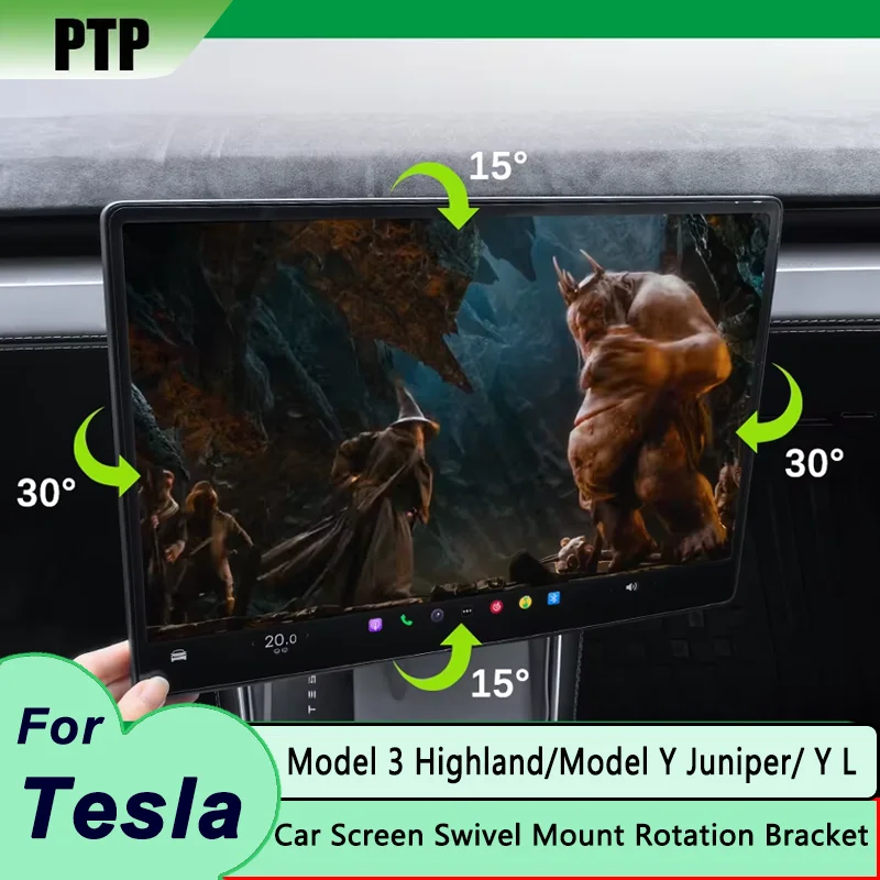 

2025 Swivel Holder Mount Tilt Screen Rotating Bracket Kit Car Accessories For Tesla Model Y Juniper Model 3 Highland Model Y L