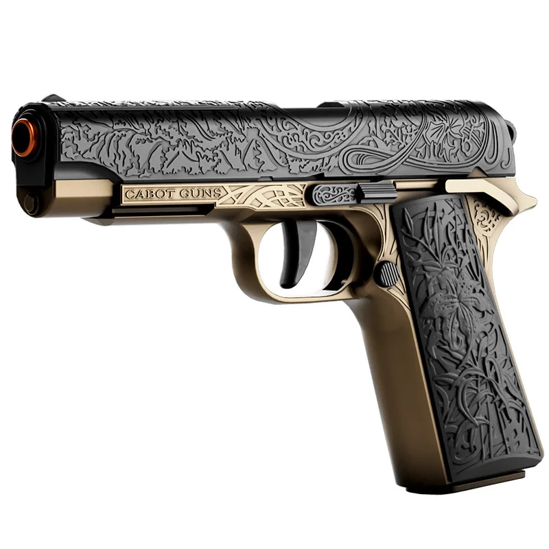 

Toy Gun Can Be Fired Continuously Throwing Shell Pistol Children's Soft Bullet Gun Carved Toy Pistol