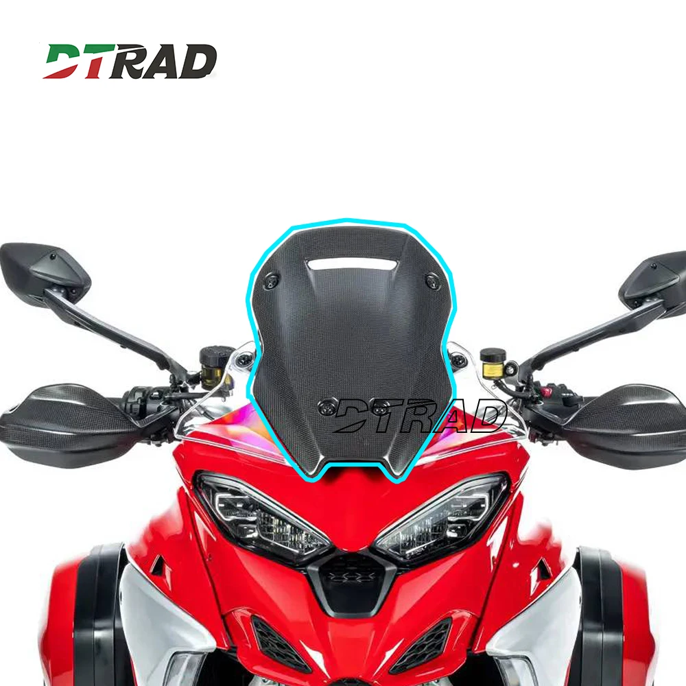 

For Ducati Multistrada V4 V4S 2021-2024 Motorcycle Windshield Full Carbon Fiber Front Wind Deflector Fairing Replacem Accessorie