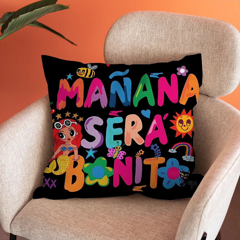 Manana Sera Bonito K-Karol G Pillow Case Soft Cushion Cases for Farmhouse Sofa Decor Home Decorations and Protector Pillow Case