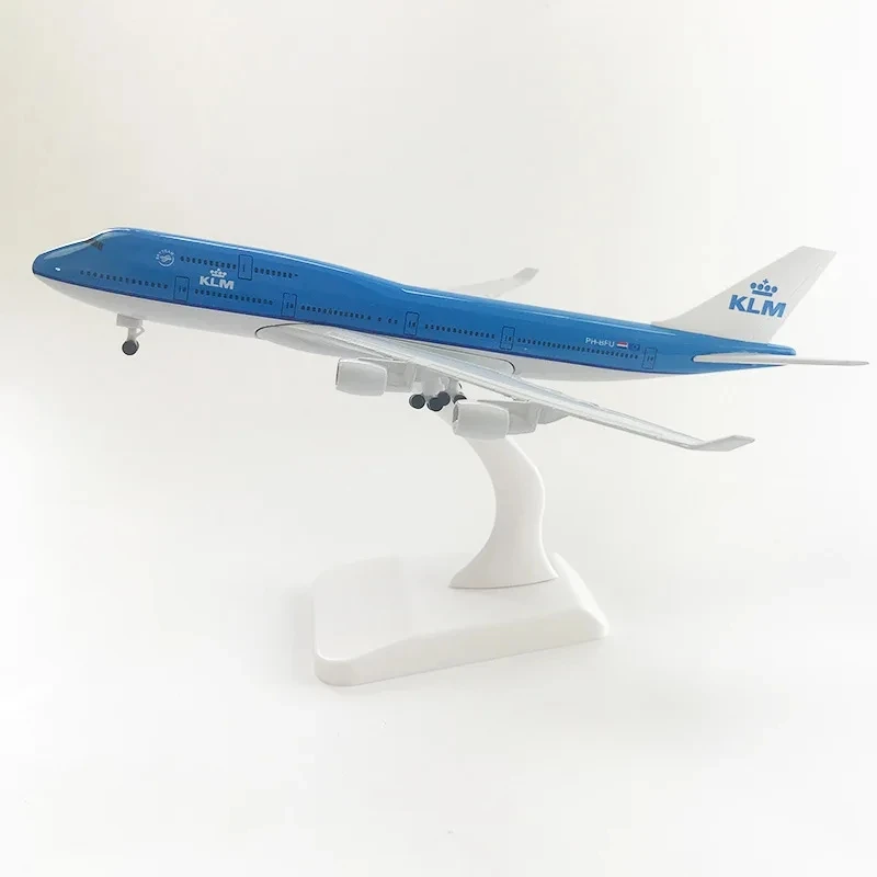 20CM KLM Royal Dutch Boeing 747 Plane Model Airplane Model Aircraft Model 1:300 Diecast Metal planes toys Collect