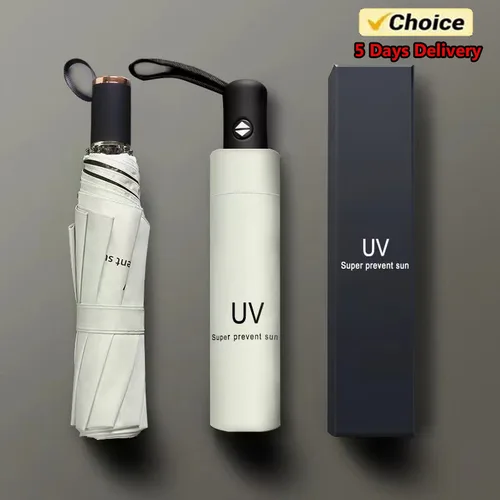 미니 접이식 자동 자외선 차단 우산, 비 태양 우산, 휴대용 방풍 조명, 여성 남성 어린이 파라솔, 패션 