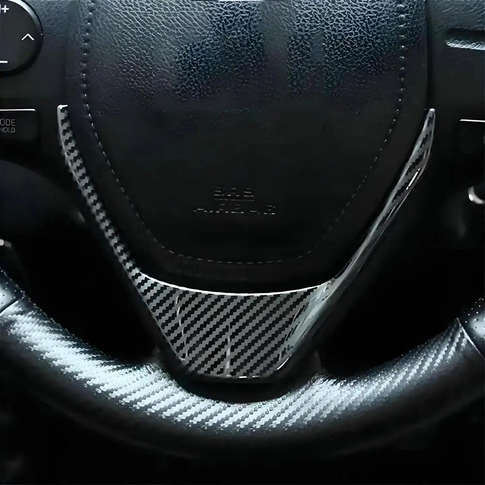 For Toyota Corolla 2014 - 2018 / RAV4 2014 2015 2016 2017 2018 ABS Carbon Fiber Style Car Steering Wheel Panel Cover Trim Frame