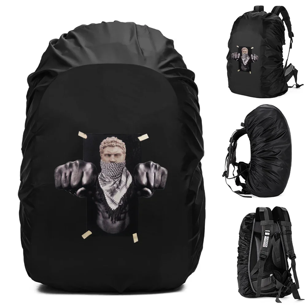 Mochila con cubierta de lluvia para hombre y mujer, bolsa impermeable de 20L-70L para acampar al aire libre, senderismo, escalada, deportes, polvo, patrón de escultura