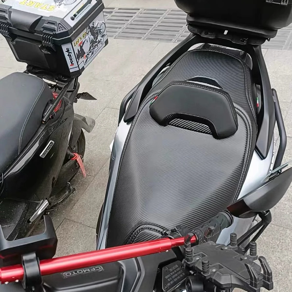 

Pedal Motorcycle seat cover breathable modification SC-150 lumbar fit for CFMOTO 150SC SC150 Waist height increase backrest