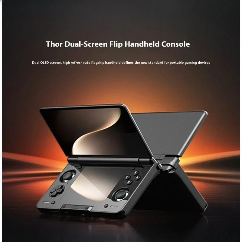 6inch 1080P 120Hz AMOLED Screen 6000mAh Portable Android  Thor Game Console Handheld Console Dual Screen Flip Game Machine - view 2