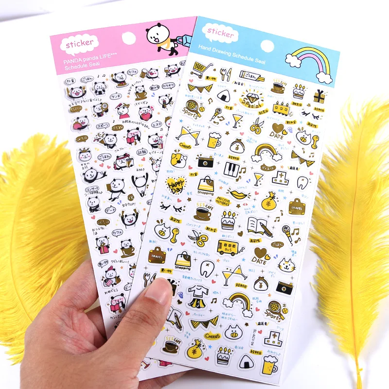 1 zestaw/1 partia Kawaii naklejki papiernicze pamiętnik małe wzorzyste zwierzę dekoracyjne naklejki na telefon Scrapbooking do naklejki kunsztowne