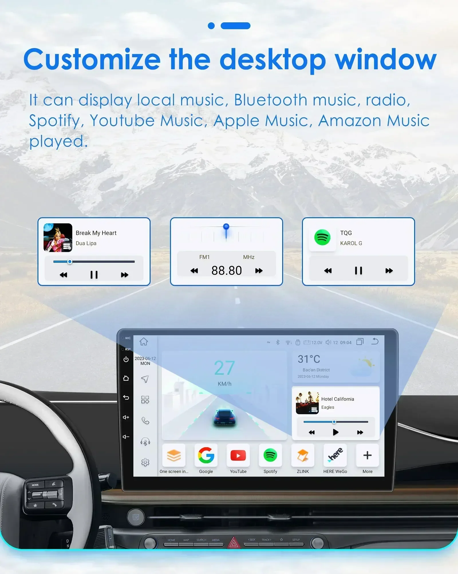 Carplay 4G 9" Car Radio Android for VW MQB Polo Plus T-Cross Zoals T-Kruis T-Roc Tharu Sagitar Multimedia Player GPS 2Din Stereo