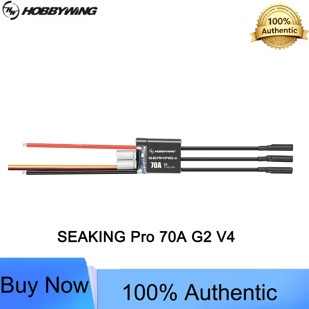 Hobbywing Seaking PRO 70A G2 ESC 2-4S LiPo Brushless for Mini Mono ECO Hydro RC Racing Boat - Sensorless Competition