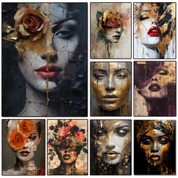 5D Diamond Painting Art DIY Abstract Woman Portrait Full Square Round Rhinestone Cross Stitch Handmade Mosaic Home Decoration