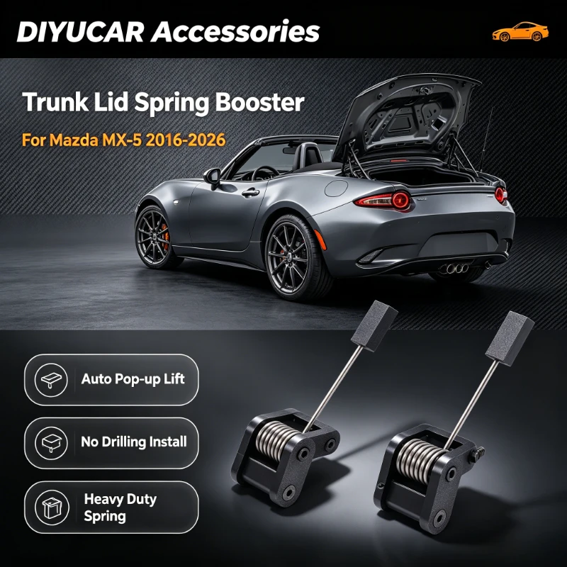 For Mazda MX5 ND Miata 2016-26 Car Trunk Spring Opener Tailgate Automatic Spring Booster Tailbox Lid Lifting Accessories Device