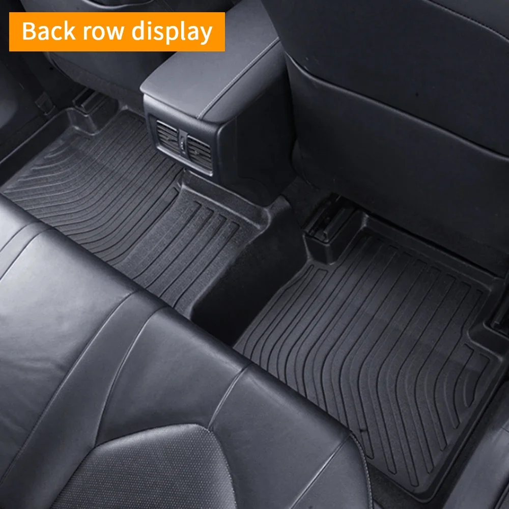For Volvo XC60 2018-2024 hybrid Rubber Floor Mats Waterproof Non-Slip Fully Surrounded Car Accessories Car Rugs TPE Foot Pad