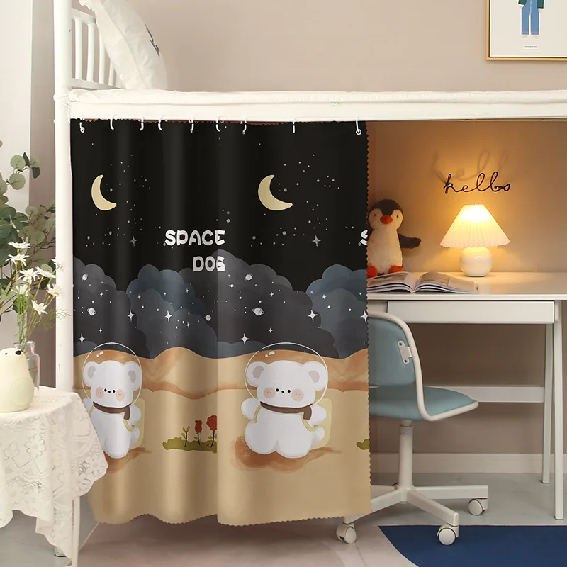 4pcs/set Dormitory Canopy Bed Curtains for Upper and Lower Bunk Student Bed Mosquito Net Bed Room Decoration