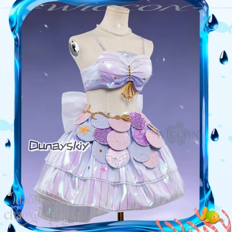 Kotori Minami Mermaid Carnival Idol Stage Performance Outfit Fashion Y2K Dress Sweet Lolita Party Cosplay Anime Game LoveLive!