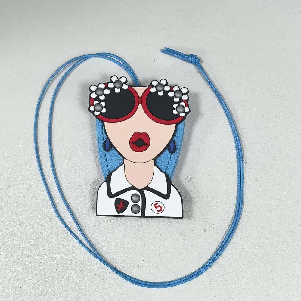 분실 방지 교수형 목 안경 클립 자수 안티 스크래치 가죽 선글라스 보관 목걸이 크리 에이 티브 경량